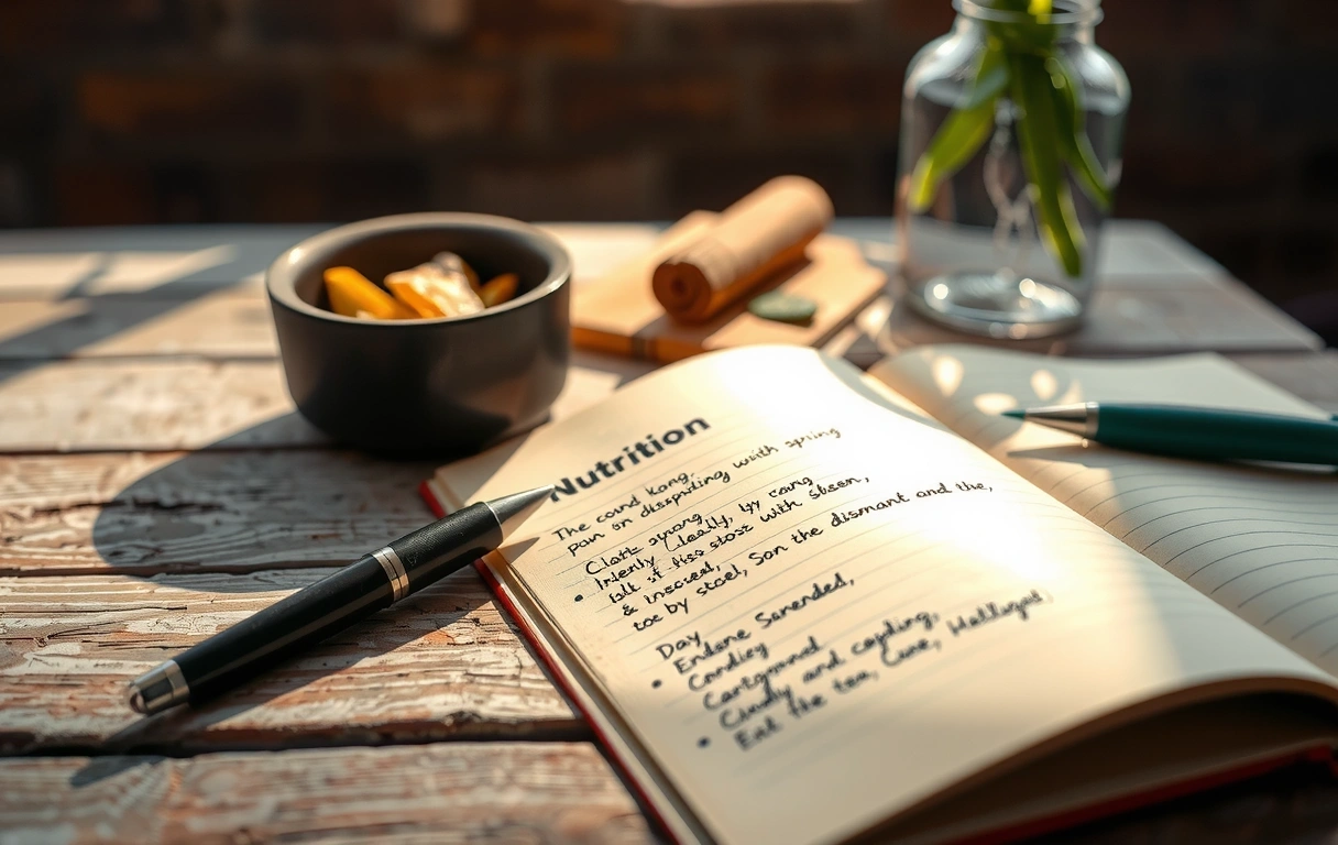 Ručně psaný deník výživy